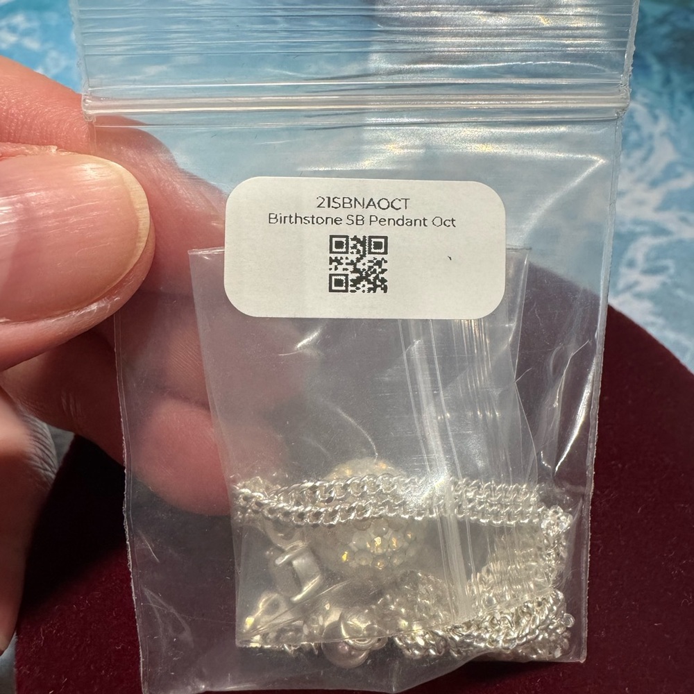 Hillberg & Berk October Birthstone Sparkle Pendant Necklace - Picture 3 of 6
